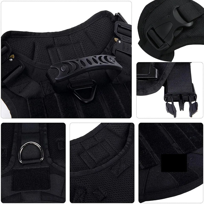 Heat-resistant Durable Nylon Tactical Service Dog Harness
