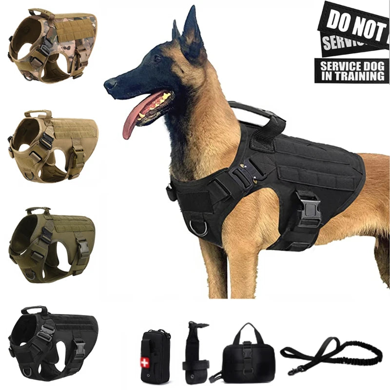 Heat-resistant Durable Nylon Tactical Service Dog Harness