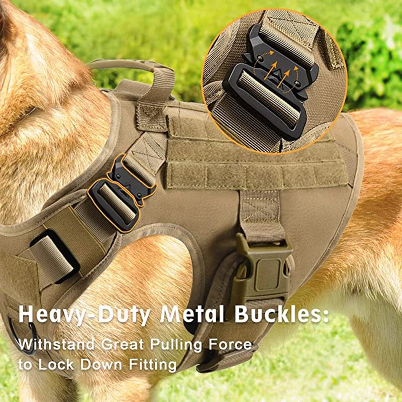 Heat-resistant Durable Nylon Tactical Service Dog Harness