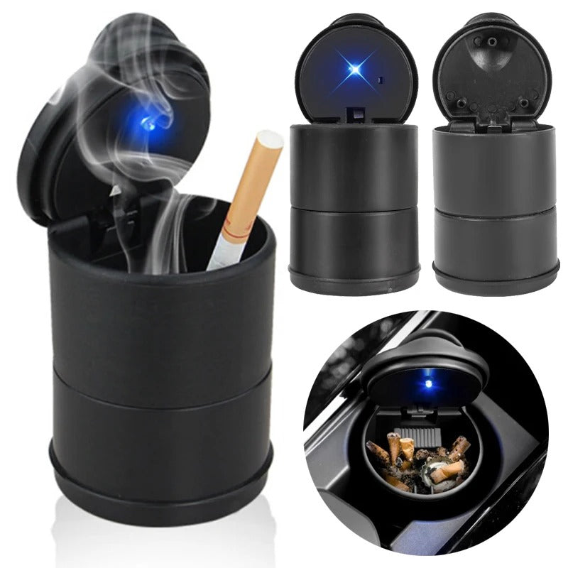 Portable Car LED Ashtray Garbage Storage Cup Cigarette Ashtray