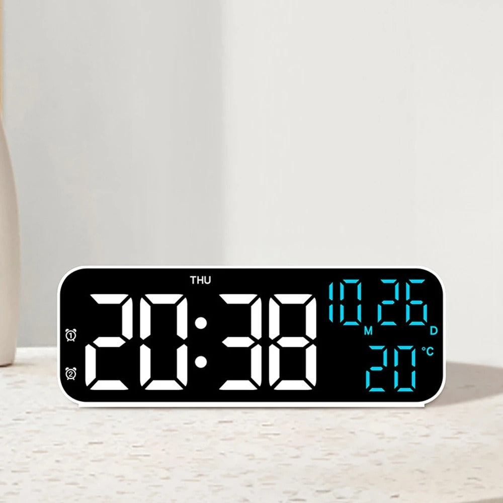 Digital Alarm Clock Temperature and Date Week Display Night Mode