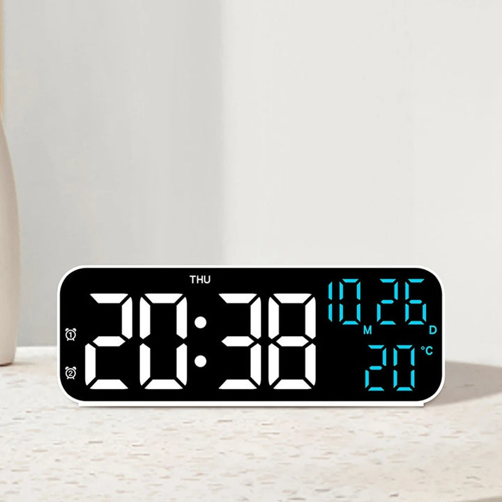 Digital Alarm Clock Temperature and Date Week Display Night Mode