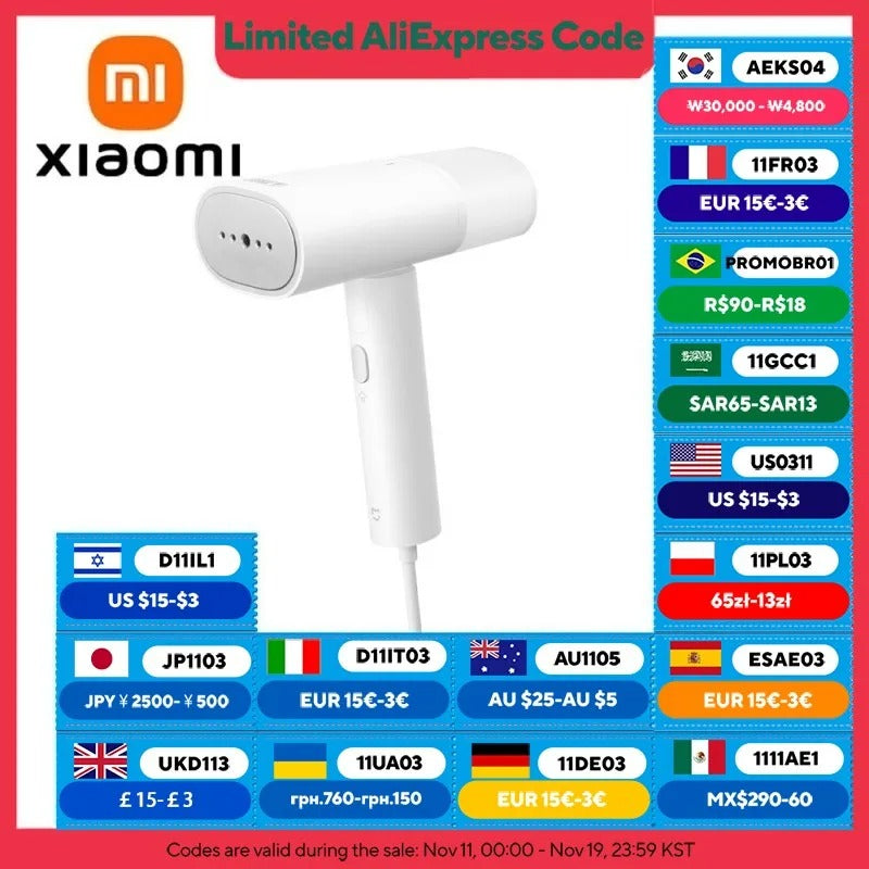 New XIAOMI MIJIA Handheld Garment Steamer 2 iron Home Electric