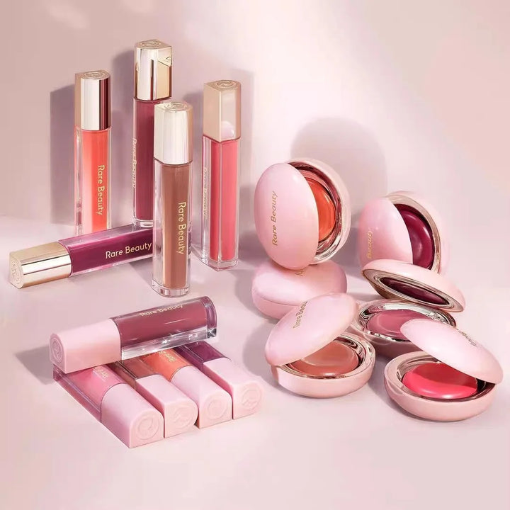 6 Colors Rose Powder Blusher Cream 3 Colors Lipstick with Fine Glitter