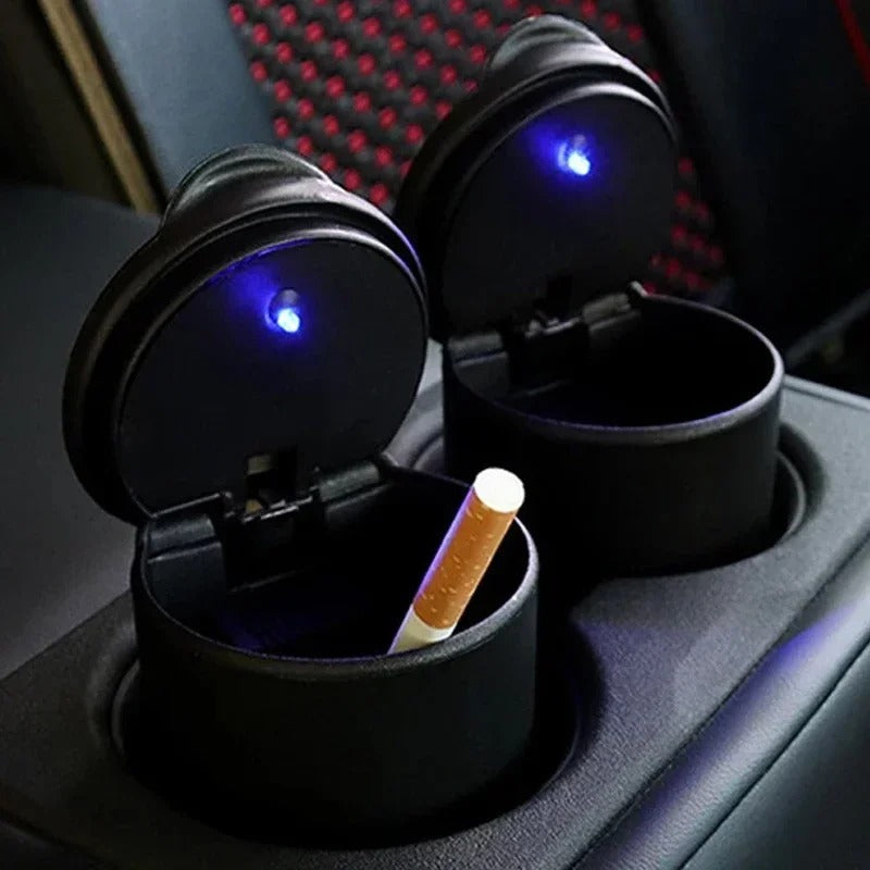 Portable Car LED Ashtray Garbage Storage Cup Cigarette Ashtray