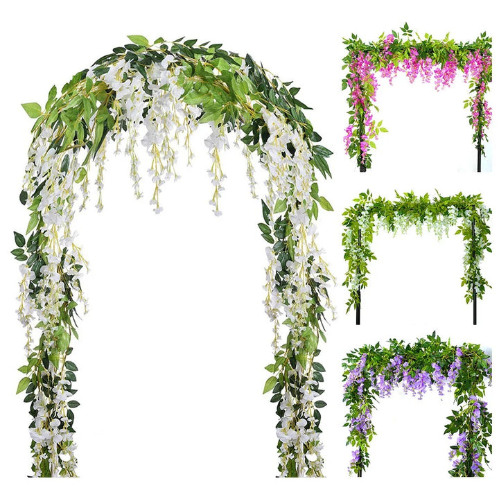 2/4pc 1.8M Wisteria Artificial Flowers Vine Garland Plants