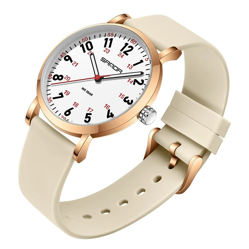 Soft silicone strap Designer Quartz Watch For Woman