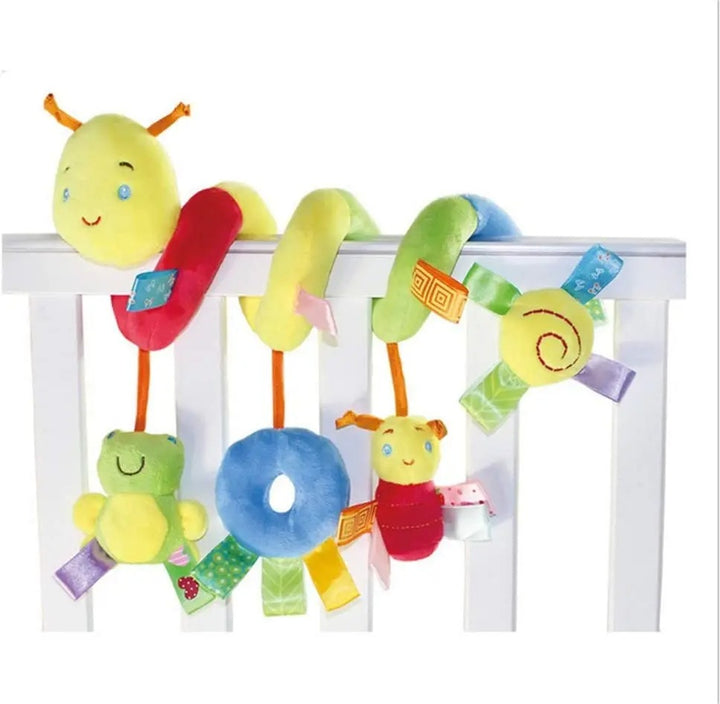 Baby Hanging Car Seat Toys Plush Activity Hanging Stroller Toys with BB